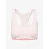 Calvin Klein Womens Potpourri Icon Logo-underband Cotton And Modal-blend Bralette In Purple