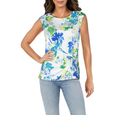 Calvin Klein Womens Printed Cotton Pullover Top