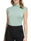 CALVIN KLEIN WOMENS RUCHED SIDE MOCK NECK PULLOVER TOP