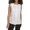 Calvin Klein Womens Shadow Stripe Polyester Blouse In Multi