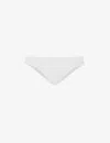 Calvin Klein Womens White Sheer Marquisette Embroidered Stretch-lace Briefs In White