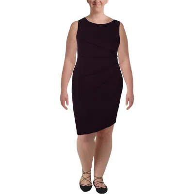 Calvin Klein Womens Shutter Pleat Sheath Wear To Work Dress In Black