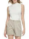 CALVIN KLEIN WOMENS SLEEVELESS RUCHED BLOUSE