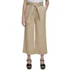 Calvin Klein Womens Solid Cotton Cropped Pants In Multi