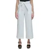Calvin Klein Womens Solid Cotton Cropped Pants In White