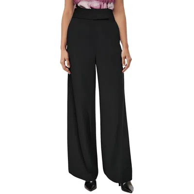 Calvin Klein Womens Solid Polyester Wide Leg Pants