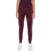 Calvin Klein Womens Solid Velour Jogger Pants In Purple