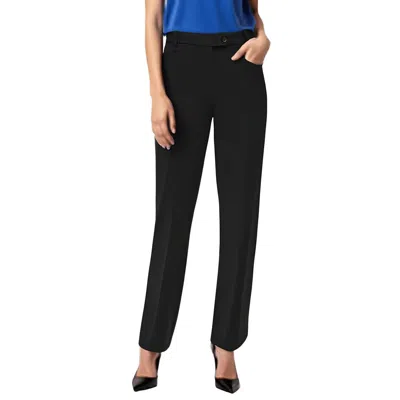 Calvin Klein Womens Straight Leg High Rise Trouser Pants In Black