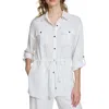 Calvin Klein Womens Striped Polyester Blouse In Multi