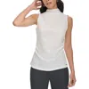 Calvin Klein Womens Textured Polyester Blouse In White