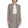Calvin Klein Womens Tween Collarless Open-front Blazer In Multi