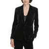 Calvin Klein Womens Velvet Business One-button Blazer In Black