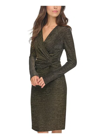 Calvin Klein Womens Velvet Cocktail And Party Dress In Multi