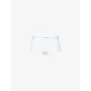 Calvin Klein Womens White Modern Branded-waistband Stretch-cotton Briefs In White