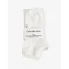 Calvin Klein Womens White Branded Pack Of Two Cotton-blend Ankle Socks