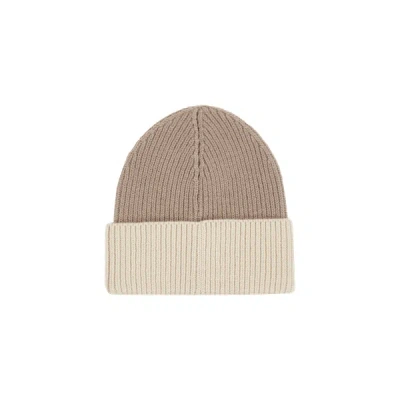 Calvin Klein Wool And Cashmere Beanie In Beige