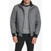 Calvin Klein Wool Blend Bomber Jacket In Charcoal