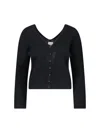 Calvin Klein Cardigan In Mixed Alpaca In Black