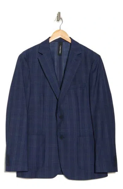 Calvin Klein Wool Blend Check Sports Coat