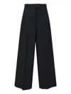 Calvin Klein Wool Blend Pants In Black