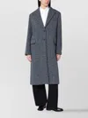 Calvin Klein Single-breasted Coat In Wool Blend In Gray