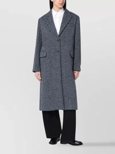 CALVIN KLEIN WOOL BLEND SINGLE BREASTED COAT