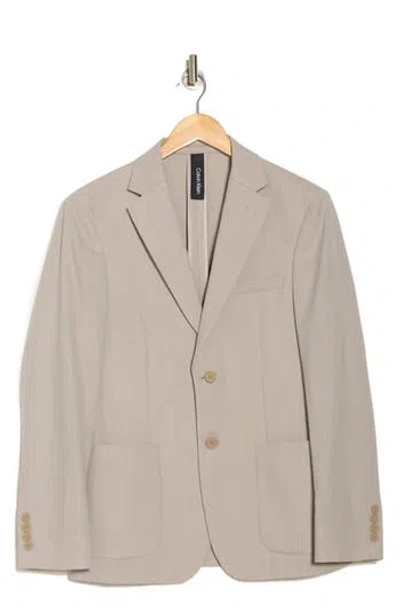 Calvin Klein Wool Blend Sport Coat In Sand