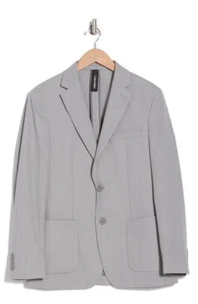 Calvin Klein Wool Blend Sport Coat In Light Grey