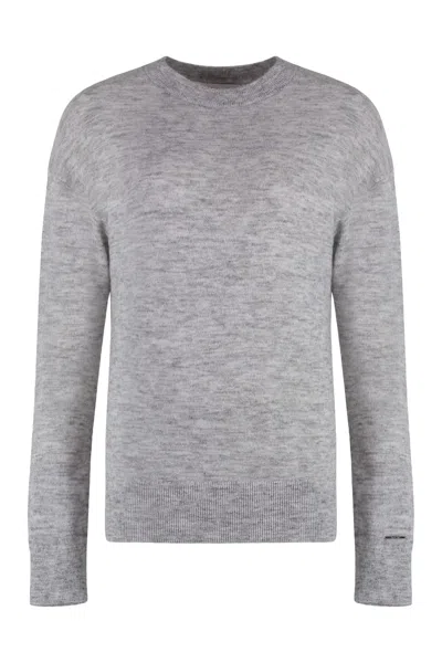 Calvin Klein Wool Blend Sweater In Grey