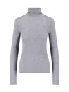 Calvin Klein Wool Blend Top In Gray