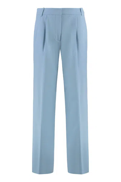 Calvin Klein Wool Blend Wide-leg Trousers
