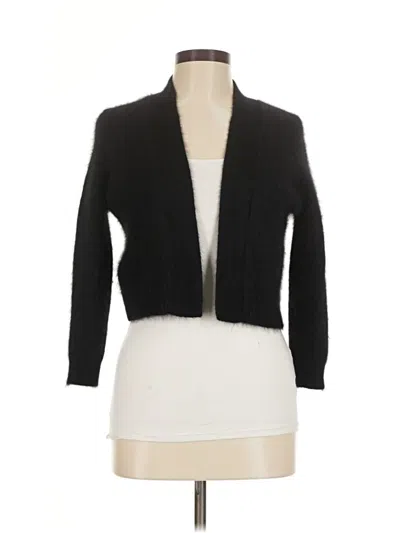 Pre-owned Calvin Klein Wool Cardigan Sweater In Black