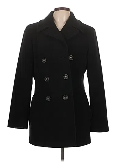 Pre-owned Calvin Klein Wool Coat In Black