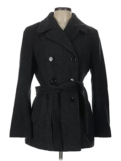Pre-owned Calvin Klein Wool Coat In Black