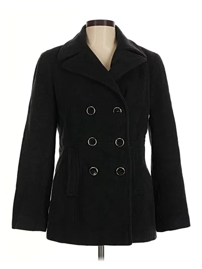 Pre-owned Calvin Klein Wool Coat In Black