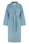 Calvin Klein Wool Coat In Blue