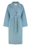 Calvin Klein Wool Coat In Blue