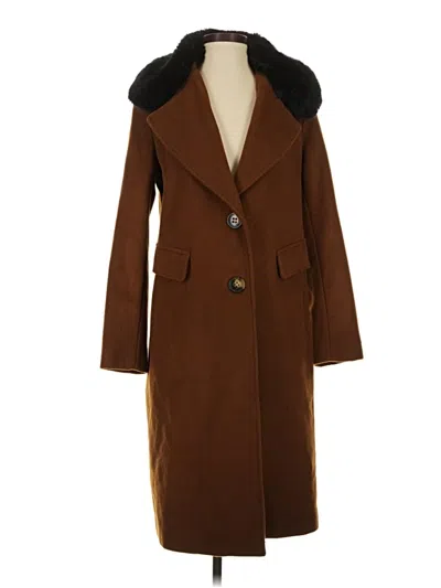 Pre-owned Calvin Klein Wool Coat In Brown
