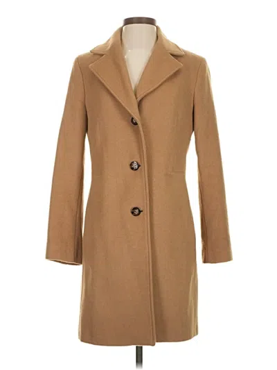 Pre-owned Calvin Klein Wool Coat In Brown