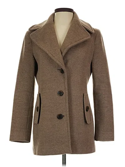 Pre-owned Calvin Klein Wool Coat In Brown