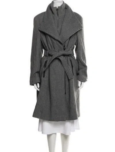 Pre-owned Calvin Klein Wool Coat In Gray