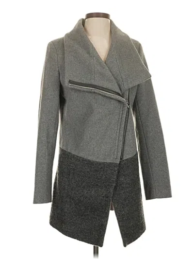 Pre-owned Calvin Klein Wool Coat In Gray