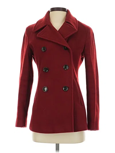 Pre-owned Calvin Klein Wool Coat In Red
