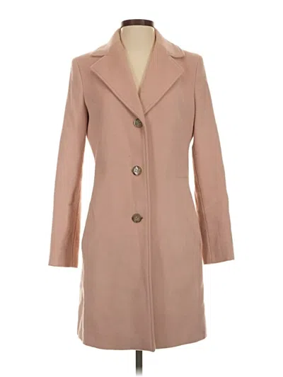 Pre-owned Calvin Klein Wool Coat In Tan