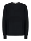 Calvin Klein Wool Crewneck Sweater In Blue