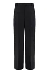 Calvin Klein Wool Gabardine Trousers In Black
