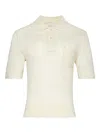 Calvin Klein Wool Polo Top In White