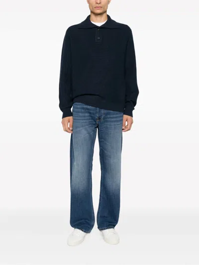 Calvin Klein Wool Pullover Pnl Stitch In Animal Print