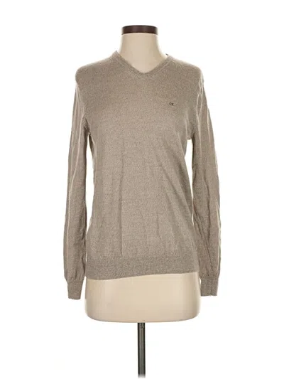 Pre-owned Calvin Klein Wool Pullover Sweater In Brown