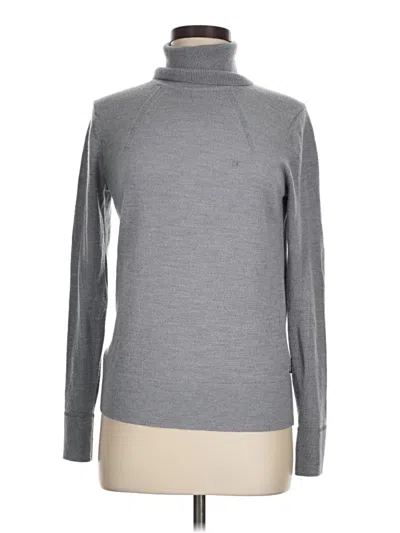 Pre-owned Calvin Klein Wool Pullover Sweater In Gray